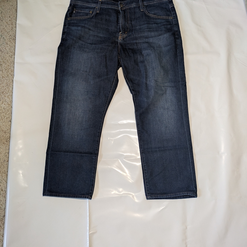 Ag Adriano Goldschmied Blue Slim Straight Jeans
